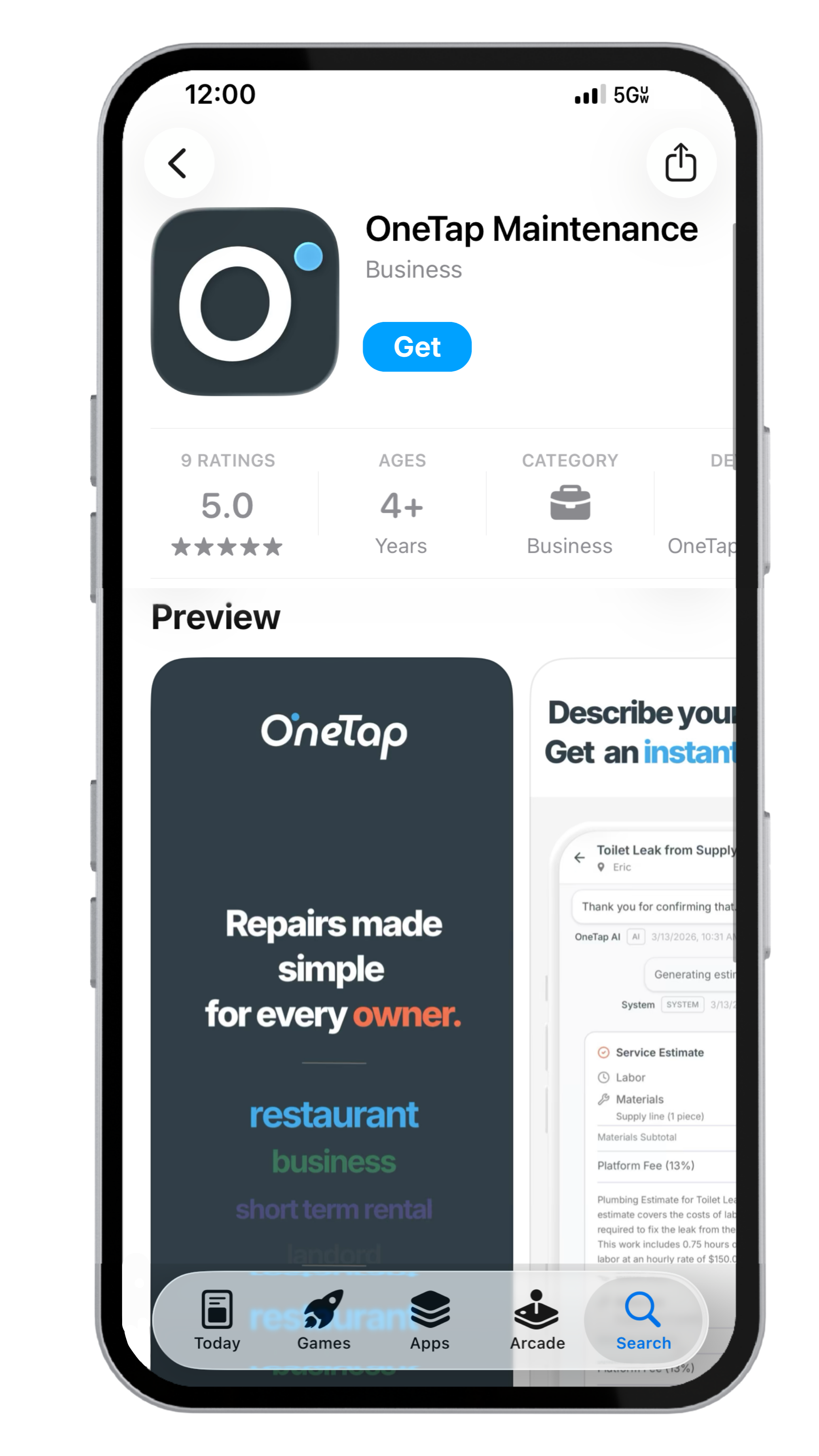 OneTap app screenshot